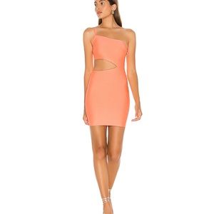 SuperDown cutout salmon dress